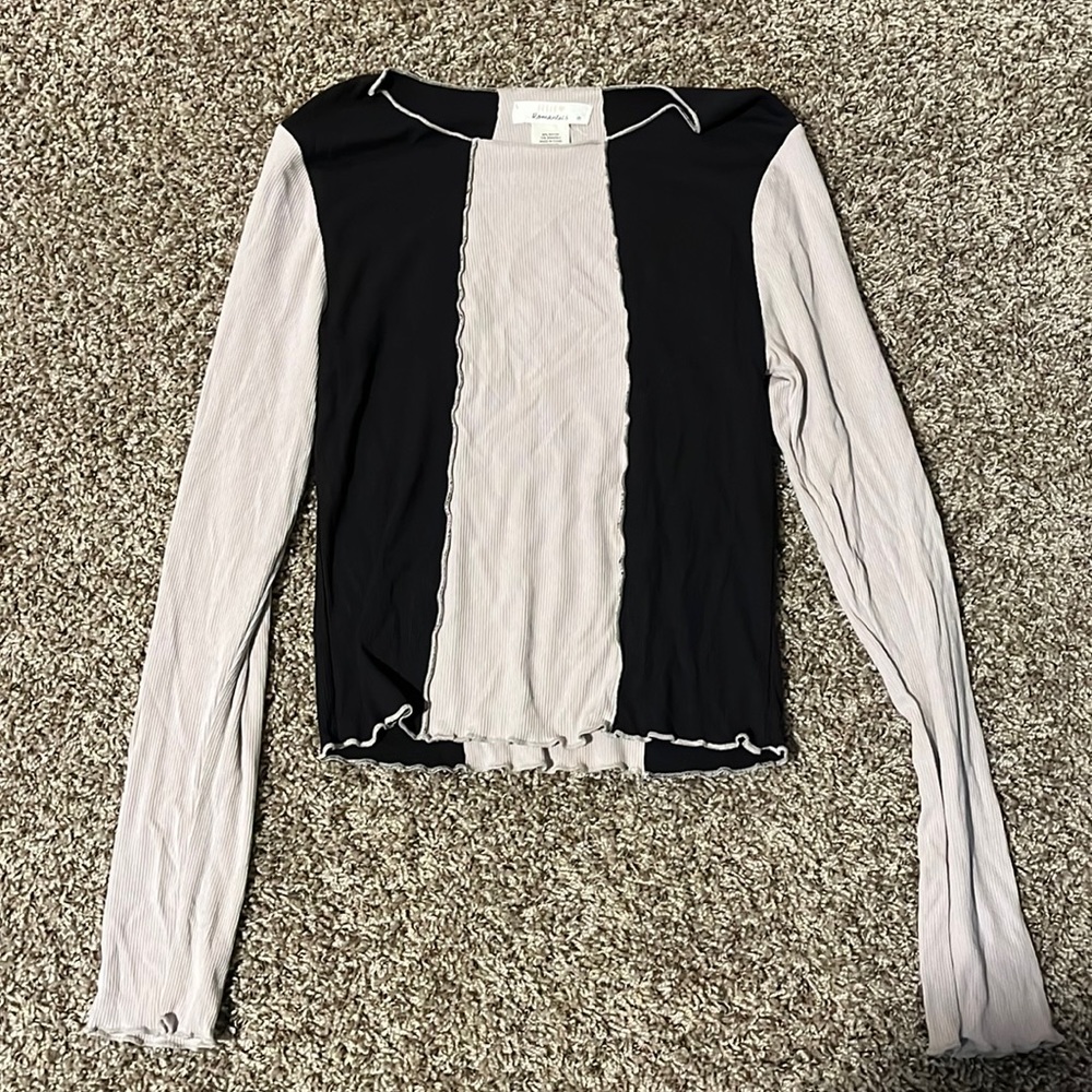 Black and Blush Stretch top